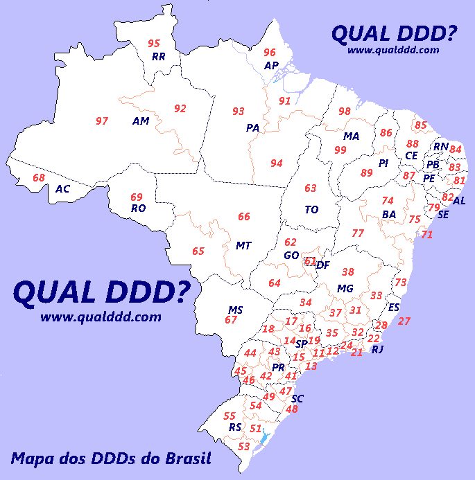 Áreas de DDD do Brasil (2017) – Atlas da Comunicação